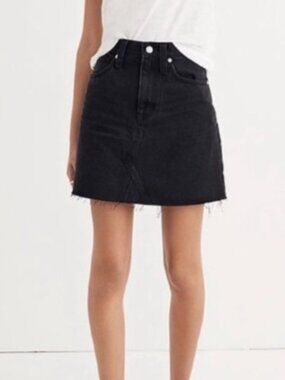 Madewell Stretch Denim Straight Mini Skirt 31